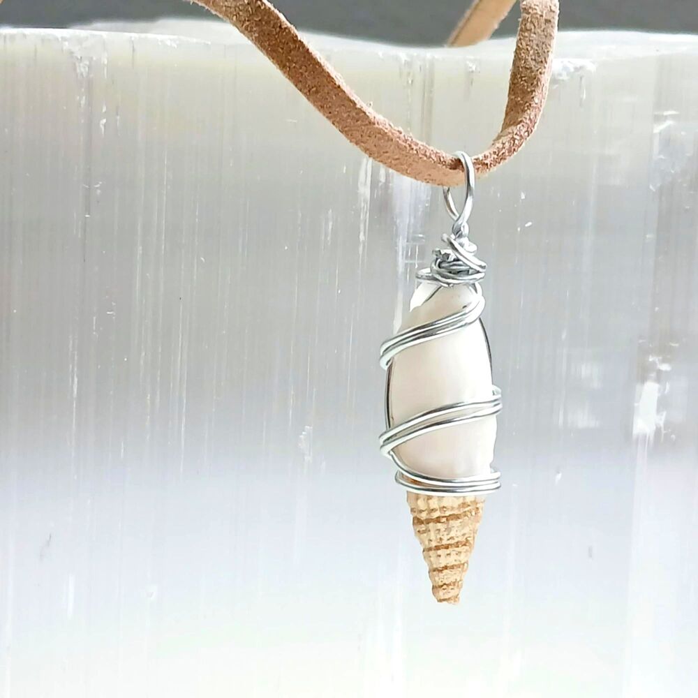 Gold Tip Seashell Necklace, Adjustable Vegan Shell Jewelry, 15-17"